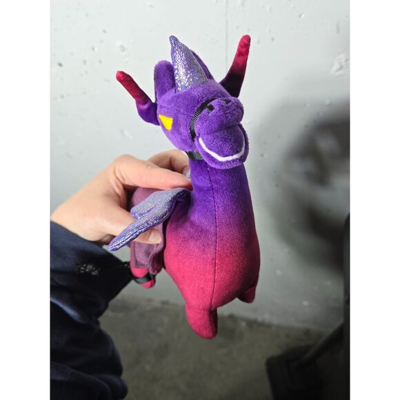 2019 Fortnite Epic Games Dark Llamacorn Plush Stuffed Animal Plushie Video Game - Picture 4 of 9